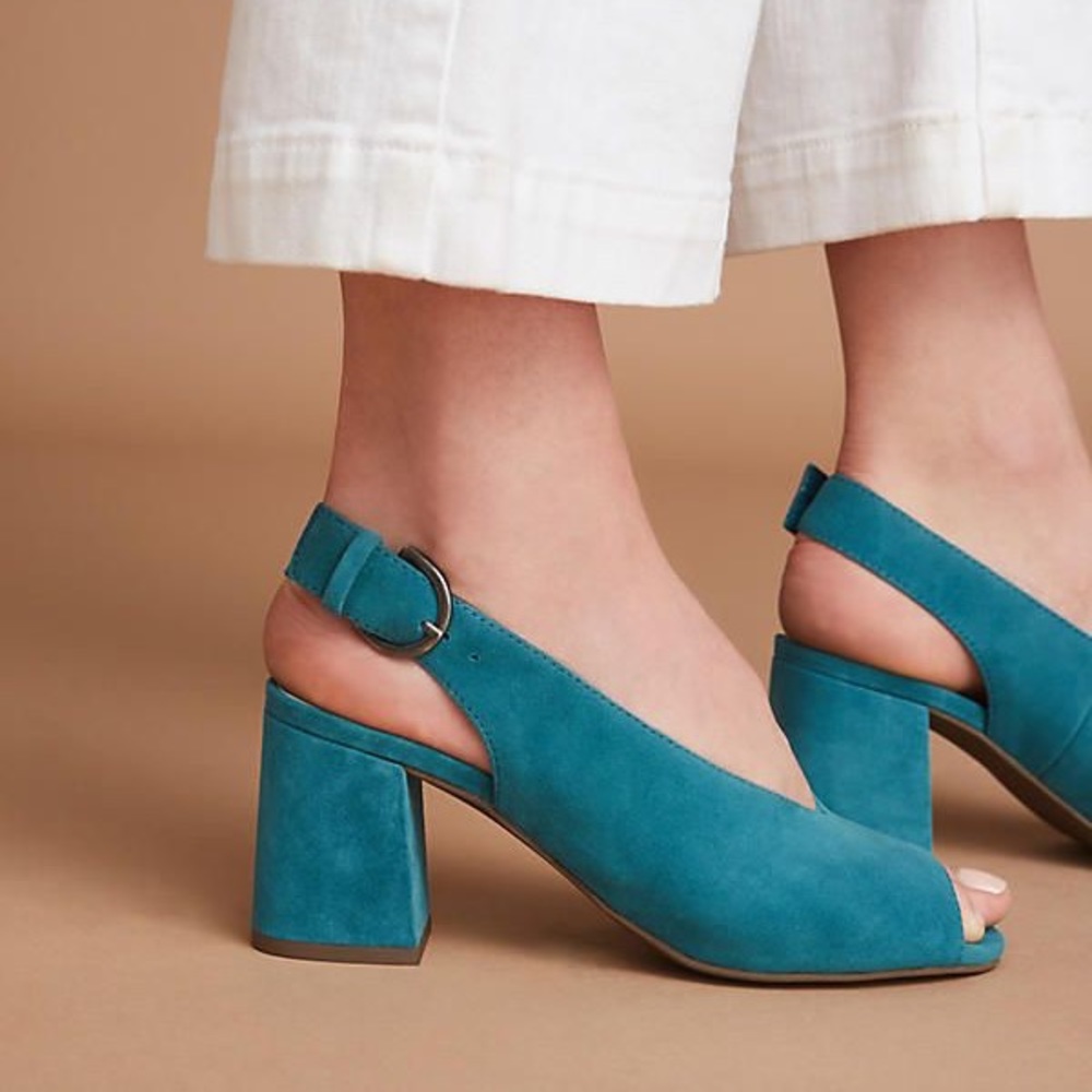 Blue playwright mules